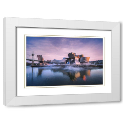 Steamers White Modern Wood Framed Art Print with Double Matting by Concepcion Alvarado, Jesus