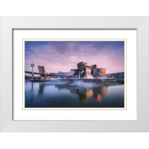 Steamers White Modern Wood Framed Art Print with Double Matting by Concepcion Alvarado, Jesus