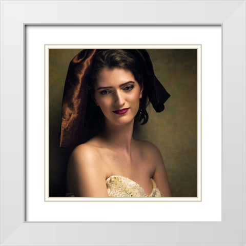 Rowena White Modern Wood Framed Art Print with Double Matting by Mighorst, Ineke