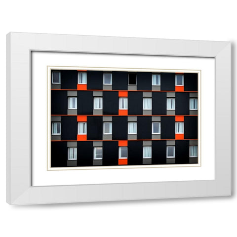 4 X 6  2 White Modern Wood Framed Art Print with Double Matting by Parola, Roberto