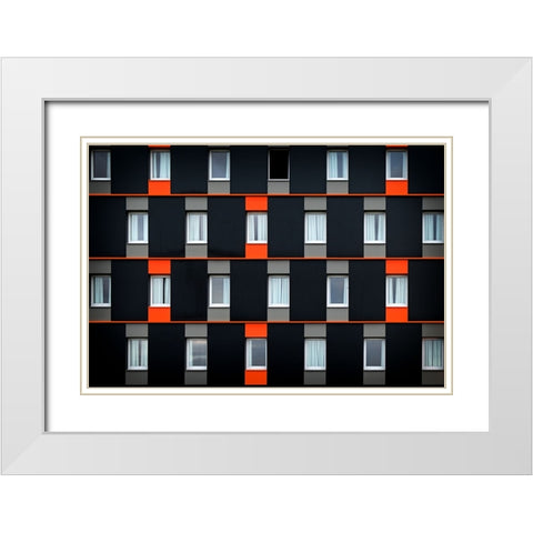 4 X 6  2 White Modern Wood Framed Art Print with Double Matting by Parola, Roberto