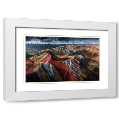 Rainbow Mountains White Modern Wood Framed Art Print with Double Matting by Nienartowicz, Karol