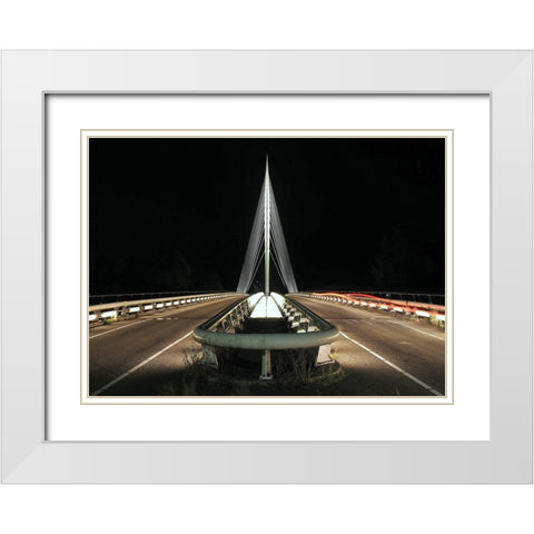 De Harp  In Hoofddorp -Werk Van Calatrava White Modern Wood Framed Art Print with Double Matting by Agterhof, Piet