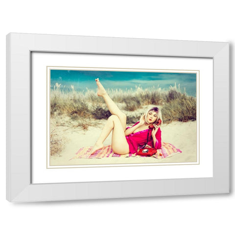 Hello-Summer! White Modern Wood Framed Art Print with Double Matting by Bolgov (Axe), Ruslan