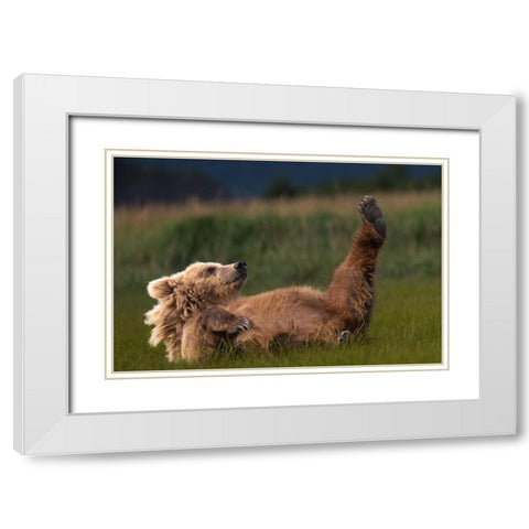 Pedicure Anyone? White Modern Wood Framed Art Print with Double Matting by Gill, Barbara