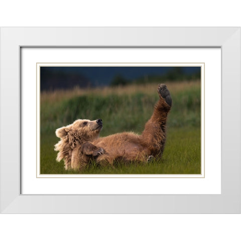 Pedicure Anyone? White Modern Wood Framed Art Print with Double Matting by Gill, Barbara