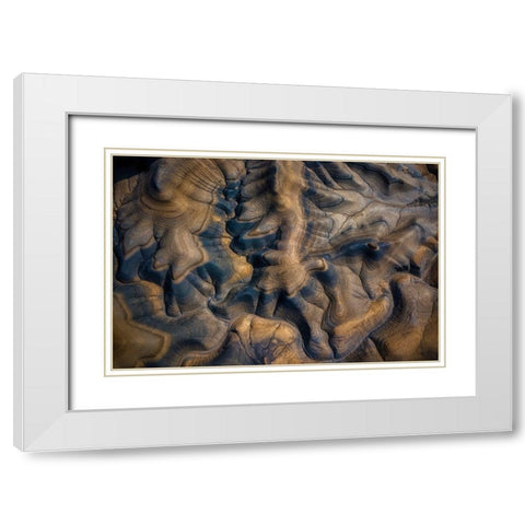 Palette Of Badland White Modern Wood Framed Art Print with Double Matting by Zheng, Michael