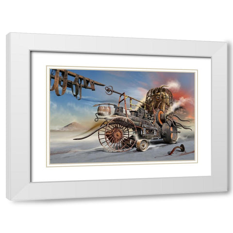 C_1504 White Modern Wood Framed Art Print with Double Matting by Penchev, Radoslav