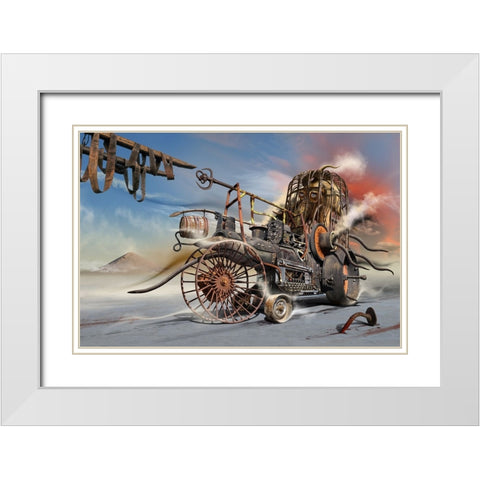 C_1504 White Modern Wood Framed Art Print with Double Matting by Penchev, Radoslav