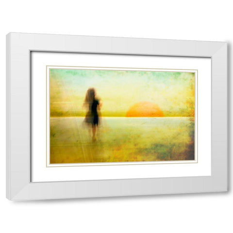 A New Begin White Modern Wood Framed Art Print with Double Matting by Jacobs, Rudi