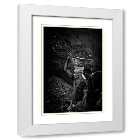 Coal Carriers - 9906 White Modern Wood Framed Art Print with Double Matting by Garik