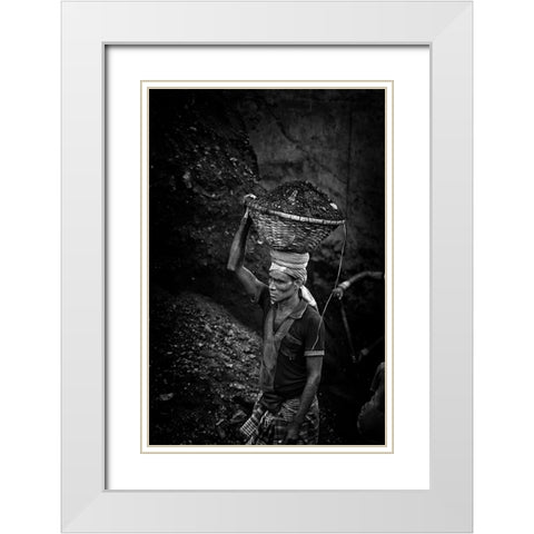 Coal Carriers - 9906 White Modern Wood Framed Art Print with Double Matting by Garik