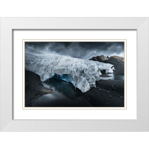 Pastoruri Glacier White Modern Wood Framed Art Print with Double Matting by Nienartowicz, Karol