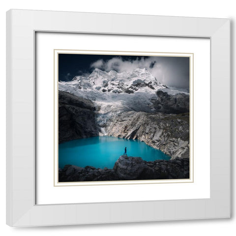 Laguna White Modern Wood Framed Art Print with Double Matting by Nienartowicz, Karol