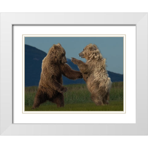 Wanna Dance? White Modern Wood Framed Art Print with Double Matting by Gill, Barbara