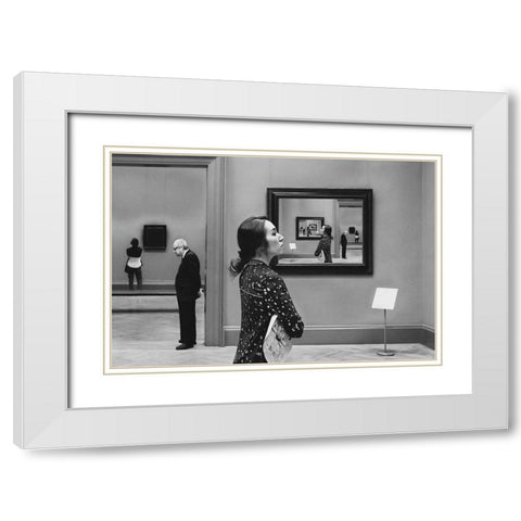 Dacjan Vu White Modern Wood Framed Art Print with Double Matting by Getsadze, Zurab