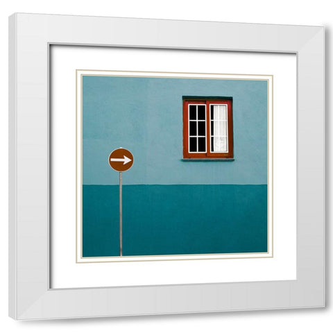 Urban Minimalism White Modern Wood Framed Art Print with Double Matting by Schuster, Inge