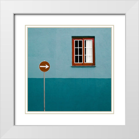 Urban Minimalism White Modern Wood Framed Art Print with Double Matting by Schuster, Inge