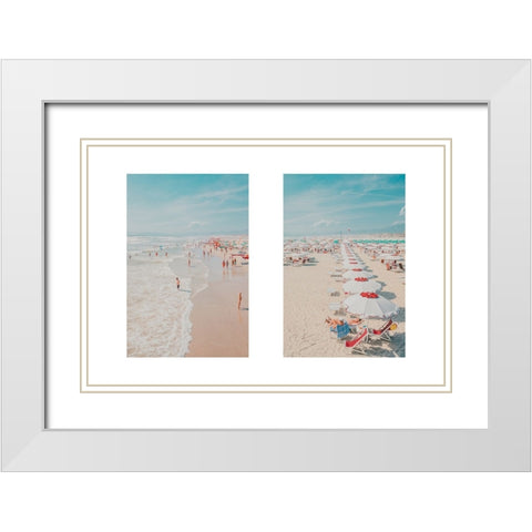Lungomare - Diptych 5 White Modern Wood Framed Art Print with Double Matting by Ruoli, Roberto