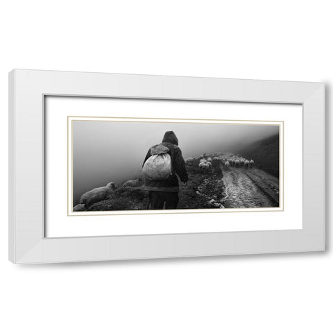 On The Way Home White Modern Wood Framed Art Print with Double Matting by Arabzadeh, Abbas