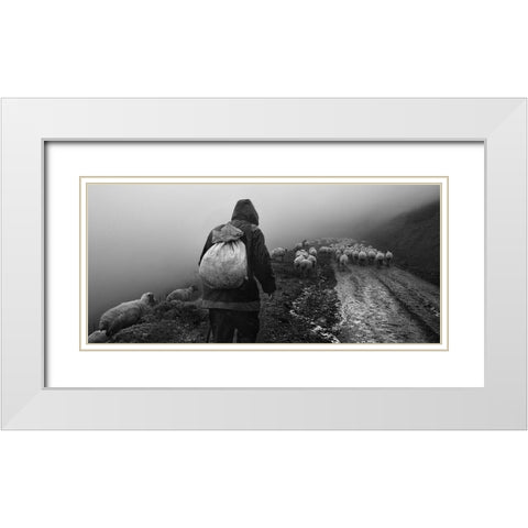 On The Way Home White Modern Wood Framed Art Print with Double Matting by Arabzadeh, Abbas