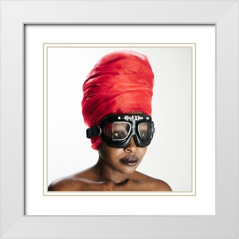 Flying White Modern Wood Framed Art Print with Double Matting by Brackstone, Mel