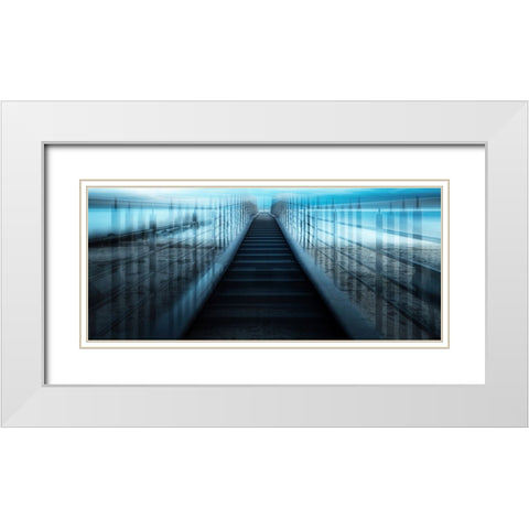 Andattheend... White Modern Wood Framed Art Print with Double Matting by Mus, Jurgen