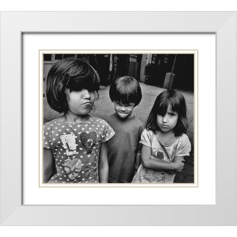 Untitled White Modern Wood Framed Art Print with Double Matting by Getsadze, Zurab
