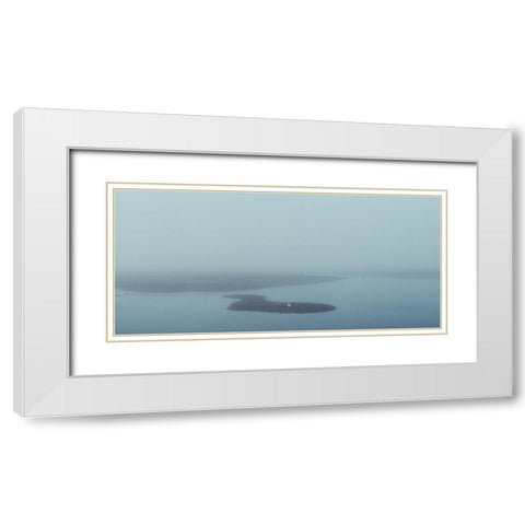 Haze White Modern Wood Framed Art Print with Double Matting by Saito, Misaki