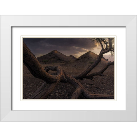 Guide Me To The Light White Modern Wood Framed Art Print with Double Matting by Sulaiman Alshehhi, Ahmed