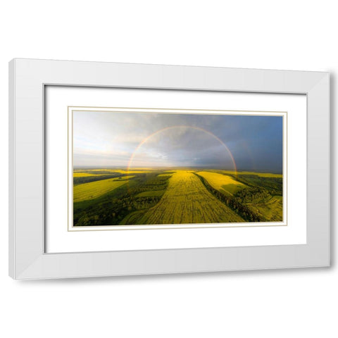 An Exotic Look At The Rainbow White Modern Wood Framed Art Print with Double Matting by Doronin, Dmitry