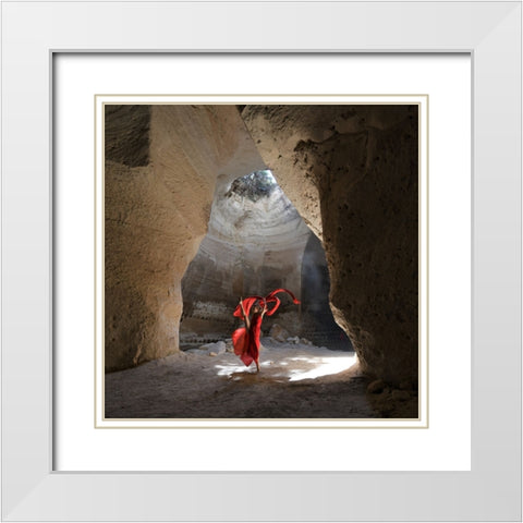 TctctÂžTÂ•TÂŸ White Modern Wood Framed Art Print with Double Matting by Gil, Yoram