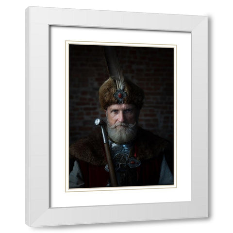 Magnate White Modern Wood Framed Art Print with Double Matting by Miroslaw