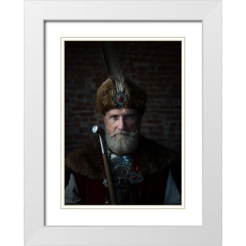 Magnate White Modern Wood Framed Art Print with Double Matting by Miroslaw