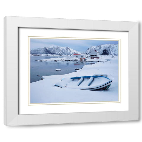Winter Rest White Modern Wood Framed Art Print with Double Matting by Fellay, Lionel