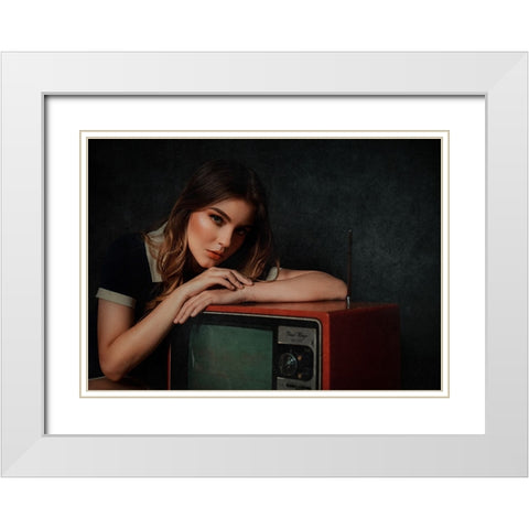 Memory White Modern Wood Framed Art Print with Double Matting by Abdillah, Djayent