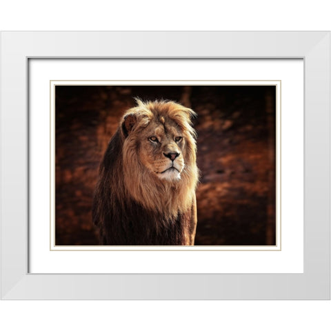 HIS MAJESTY, THE KING White Modern Wood Framed Art Print with Double Matting by Wenner-Braun, Antje