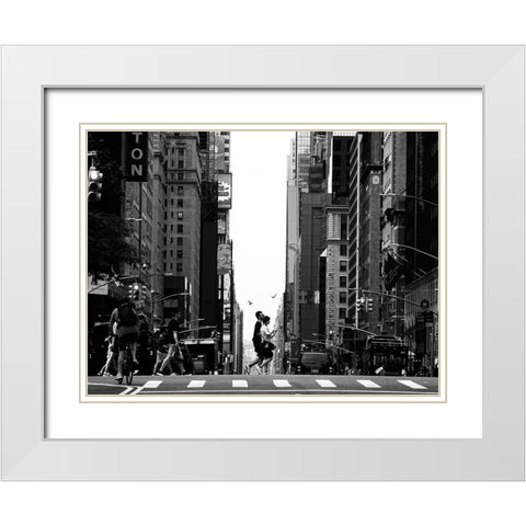 Hot Town White Modern Wood Framed Art Print with Double Matting by Balic Andonov, Amila