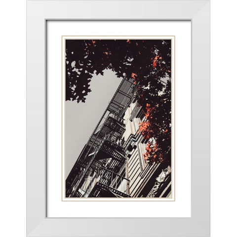 New York City Autumn White Modern Wood Framed Art Print with Double Matting by Martin, Rikard