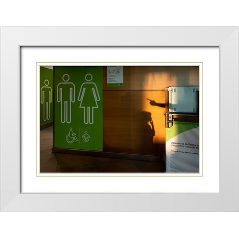 Untitled White Modern Wood Framed Art Print with Double Matting by Abreu, Pablo