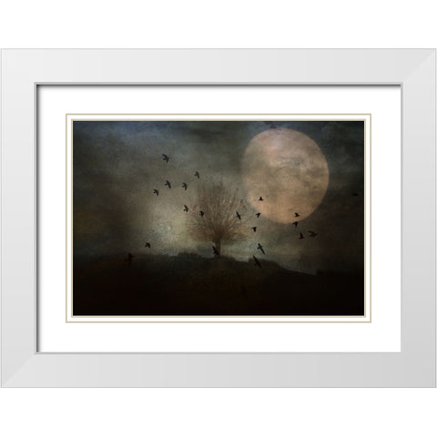 Night Is Coming White Modern Wood Framed Art Print with Double Matting by Fabrowski, Robert