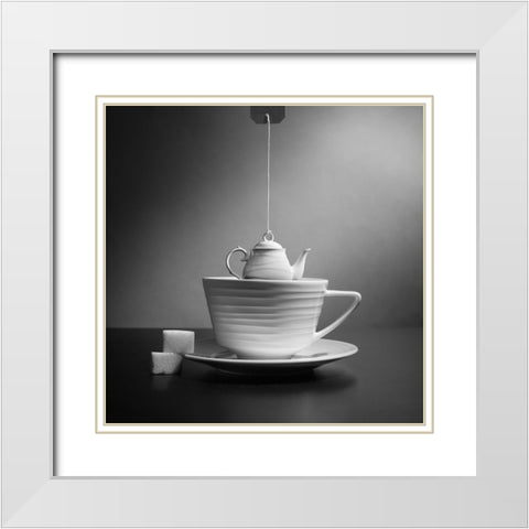 Untitled White Modern Wood Framed Art Print with Double Matting by Ivanova, Victoria