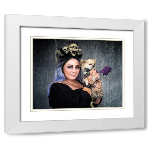 Beware Of The Dragon White Modern Wood Framed Art Print with Double Matting by Springgay, Daniel