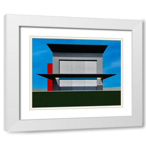 Facade - Gani Tikva-Israel White Modern Wood Framed Art Print with Double Matting by Orbach, Arnon