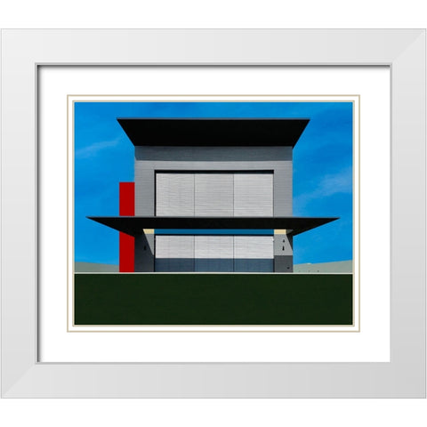 Facade - Gani Tikva-Israel White Modern Wood Framed Art Print with Double Matting by Orbach, Arnon