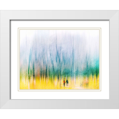 Accompany White Modern Wood Framed Art Print with Double Matting by Lammakmak