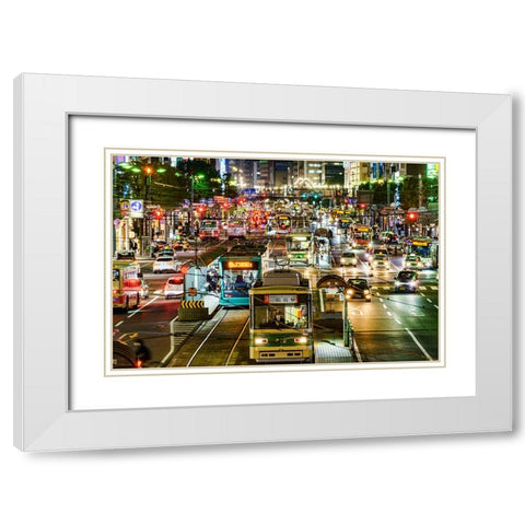 The Hiroshima In Japan White Modern Wood Framed Art Print with Double Matting by Hazuki, Jun