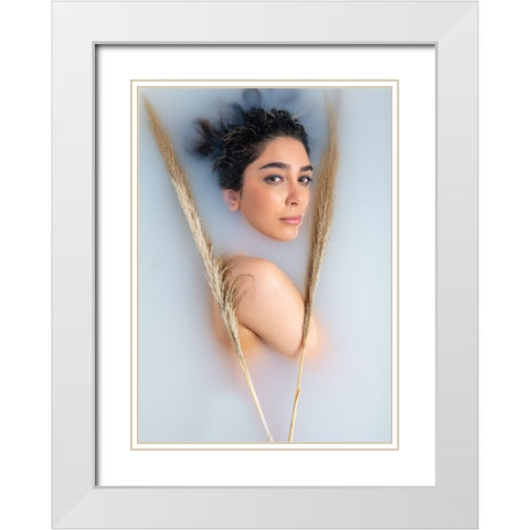 Untitled White Modern Wood Framed Art Print with Double Matting by Sedaghi, Hooman