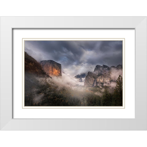 After Rain White Modern Wood Framed Art Print with Double Matting by Donnahom