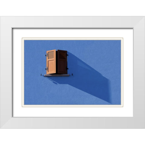 Long Shadow White Modern Wood Framed Art Print with Double Matting by Marcel, Streiff